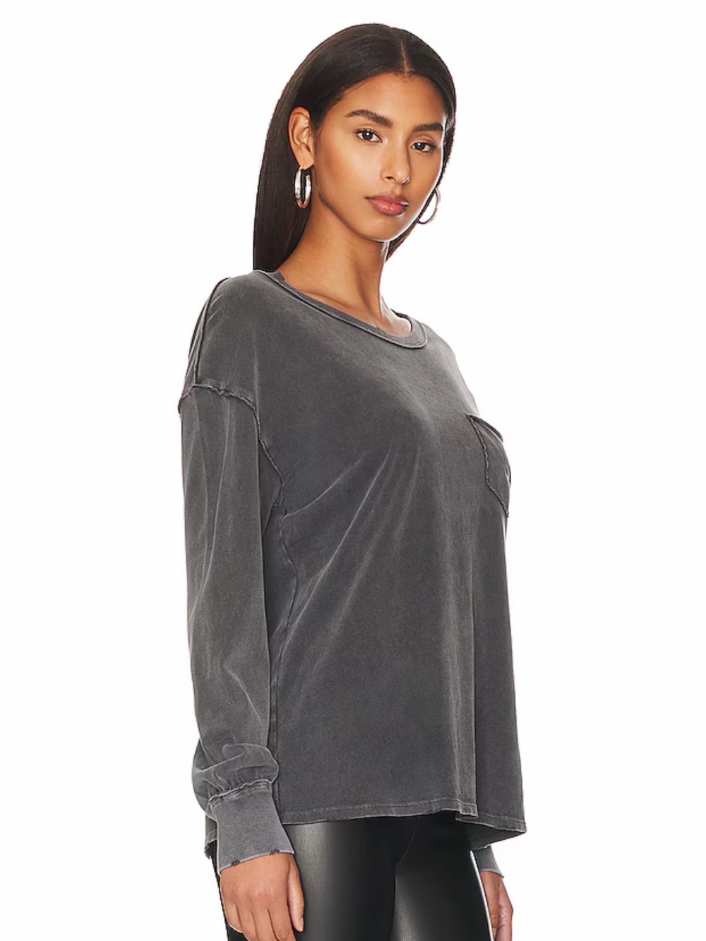 We The Free Fade Into You Top in Washed Black - Picture 2 of 6
